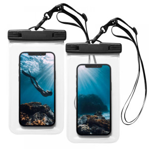 Husa subacvatica waterproof and snowproof pentru telefon, HTPMAG, 30m, 2 pack, Clear