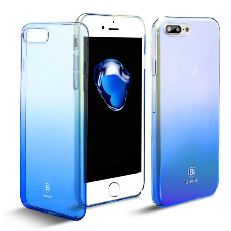 Husa Baseus Cameleon, iPhone 8 Plus, Transparent Blue, Tip CCC (Color Change Case)