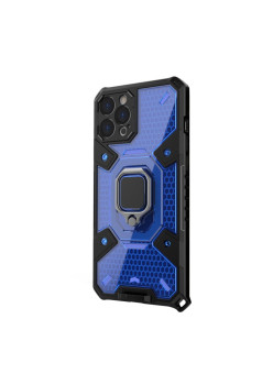 Husa compatibila cu Apple iPhone 12 Pro Max, Ring (cu inel + Magnet) Honeycomb Armor, HTP®, Blue