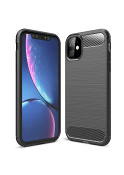 Husa din silicon Unifarben, Pentru Apple iPhone 11, Negru