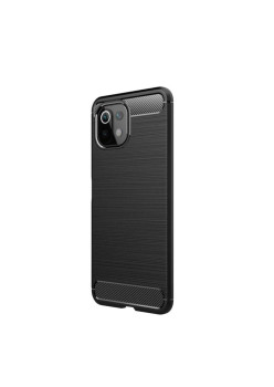 Husa Antisoc Carbon compatibila cu Xiaomi Mi 11 Lite/Mi 11 Lite 5G, Black