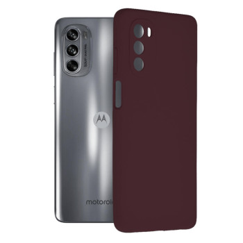 Husa Soft Edge compatibila cu Motorola Moto G62, Antiamprenta, Interior Microfibra, Camera Extra Pro, Violet