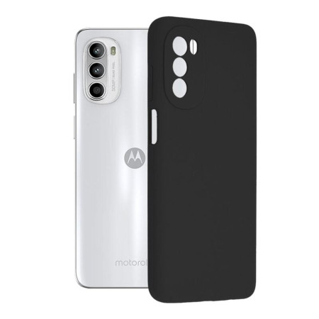 Husa Soft Edge compatibila cu Motorola Moto G52, Antiamprenta, Interior Microfibra, Camera Extra Pro, Negru