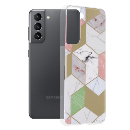 Husa compatibila cu Samsung Galaxy S21, Abstract Marble, Hex Fashion, Mov