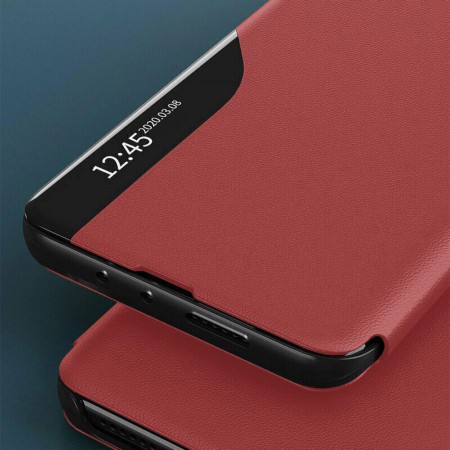 Husa premium Book compatibila cu Xiaomi Mi 11 Lite, ,HTP ,E-Fold, Red