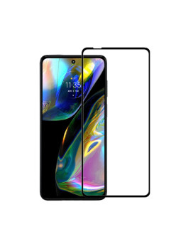 Folie sticla securizata compatibila cu Motorola Moto G82, CFP1, Case Friendly, Full Glue, Lipire Completa, 9H, BRO, Negru