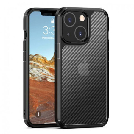 Husa CarbonFuse Antishok compatibila cu Iphone 13 Mini, HTPMAG, Black