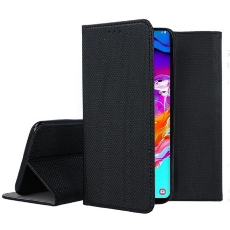 Husa wallet flip Smart Magnet pentru Samsung Galaxy A70, Black