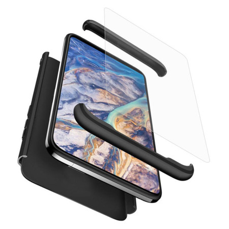 Husa Full Cover 360° Compatibila cu Samsung Galaxy M51 (fata + spate + folie PET) din plastic ,Neagra
