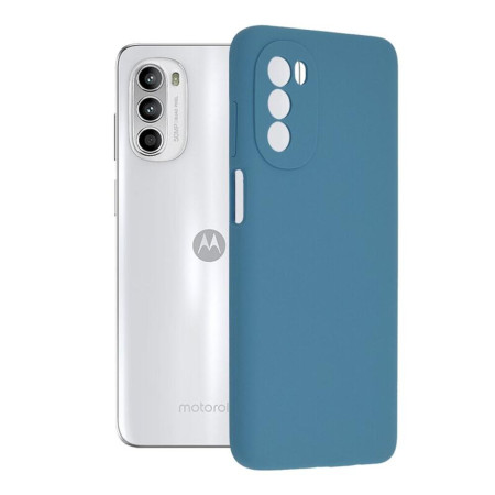 Husa Soft Edge compatibila cu Motorola Moto G52, Antiamprenta, Interior Microfibra, Camera Extra Pro, Denim Blue