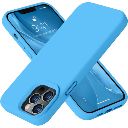 Husa protectie compatibila cu Apple Iphone 14 Pro Max, Slim, HTPMAG, Camera SuperProtect, Interior din Microfibra, Marine Blue 32.422