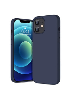 Husa Protectie pentru Apple IPhone 12 / 12 PRO Silicon Albastru Navy (Midnight Blue)