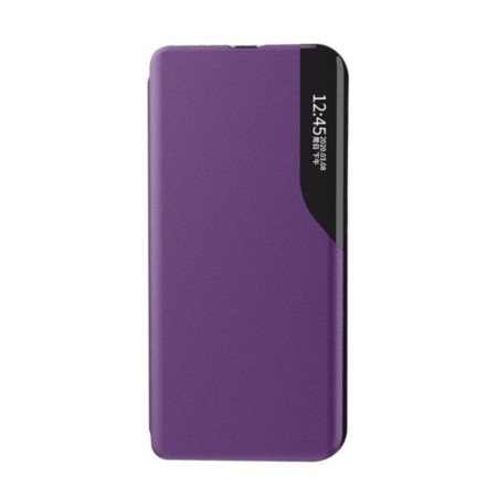 Husa Flip din Piele compatibila cu Samsung Galaxy S22, HTPMAG,E-Fold,  Purple