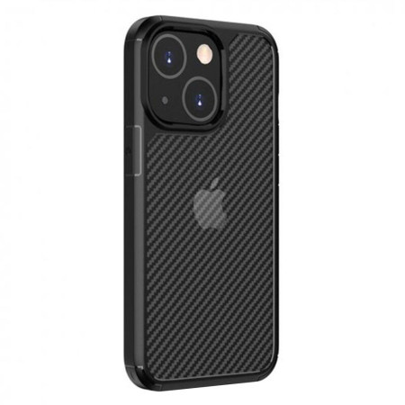 Husa CarbonFuse Antishok compatibila cu Iphone 13, HTPMAG, Black
