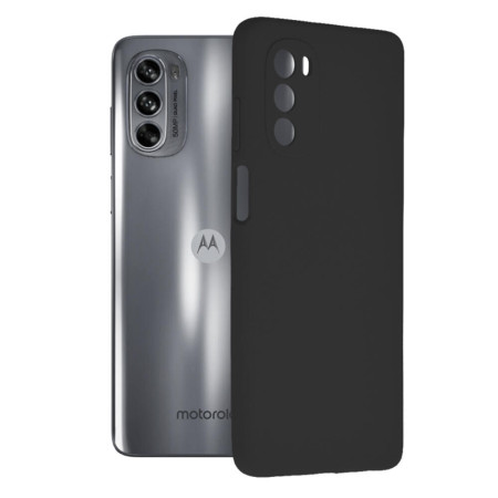 Husa Soft Edge compatibila cu Motorola Moto G62, Antiamprenta, Interior Microfibra, Camera Extra Pro, Black