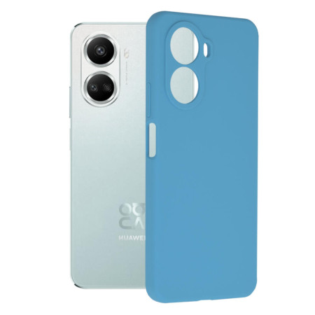 Husa Soft Edge compatibila cu Huawei nova 10 SE, Antiamprenta, Interior Microfibra, Camera Extra Pro, Albastru