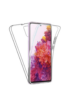 Husa 360 compatibila cu Samsung Galaxy S20 FE, Full Body, Fata TPU si Spate PC, HTPMag®, Transparent