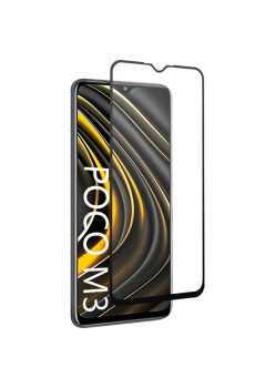 Folie sticla securizata pentru Xiaomi Poco M3, Pro IAO3, Acopera tot ecranul, Full Glue cu lipire completa, 9H, 3D,HTPMAG, Neagra