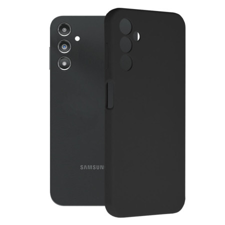Husa Soft Edge compatibila cu Samsung Galaxy A14 5G, Antiamprenta, Interior Microfibra, Camera Extra Pro, Negru