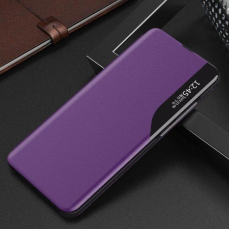 Husa Flip din Piele compatibila cu Samsung Galaxy S22 Plus, HTPMAG,E-Fold,  Purple