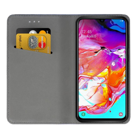 Husa wallet flip Smart Magnet pentru Samsung Galaxy A70, Black