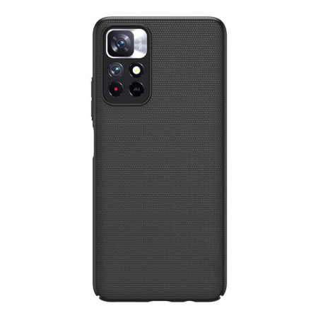 Husa Super Frosted Shield compatibila cu Xiaomi Redmi Note 11 / Poco M4 Pro, HTPMAG, Black