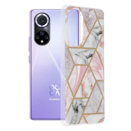 Husa compatibila cu Huawei Nova 9 / Honor 50, Abstract Marble, Hex Fashion, Pink