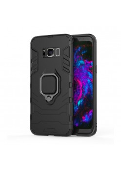 Husa compatibila cu Samsung Galaxy S8, Ring (cu inel + Magnet) Brave Armor, Black