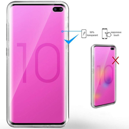 Husa Deluxe Full Tpu 360 V2 pentru Samsung Galaxy s10 Plus, Transparent