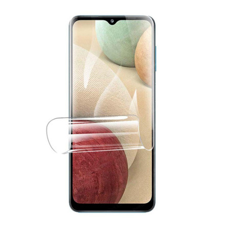 Folie de Protectie compatibila cu Samsung Galaxy A12, Flexible, Silicon, Protectie Completa,Instalare usoara, Full Glue,Hydrogel HTPMAG®, Transparenta