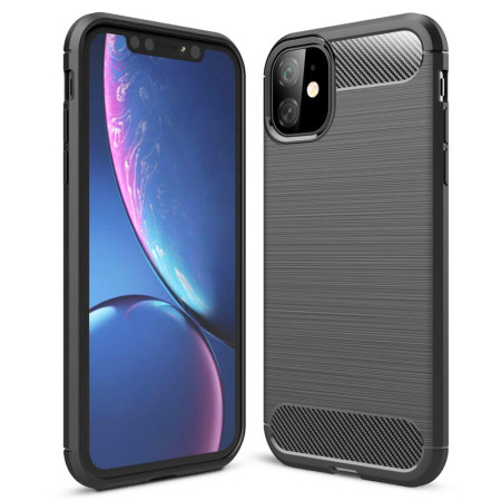 Husa din silicon Unifarben, Pentru Apple iPhone 11, Negru