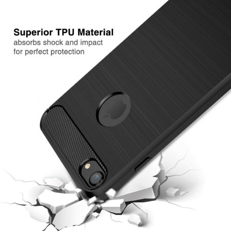 Husa compatibila cu Apple iPhone 7/iPhone 8/ iPhone SE II TPU Carbon, Negru