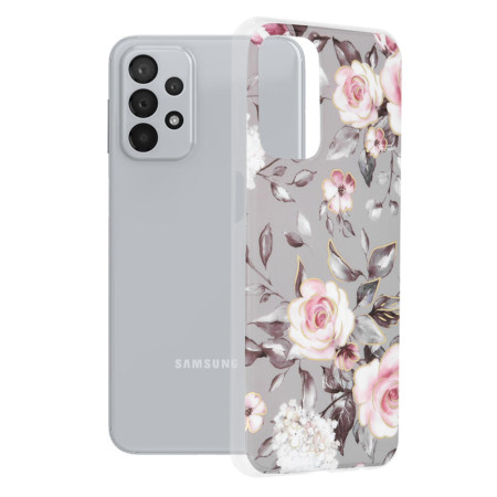 Husa compatibila cu Samsung Galaxy A23, Marble Floral, Multicolor