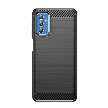 Husa Carbon Fiber compatibila cu Samsung Galaxy M52 5G, Flexibila, HTPMAG Protect 421.21, Black
