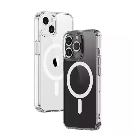 Husa protectie pentru Iphone 13, compatibila Magsafe, transparenta
