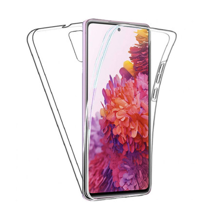 Husa 360 compatibila cu Samsung Galaxy S20 FE, Full Body, Fata TPU si Spate PC, HTPMag®, Transparent