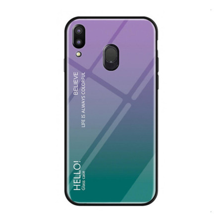 Husa de protectie Hello Glass Gradient pentru Samsung Glalaxy M20 Lila