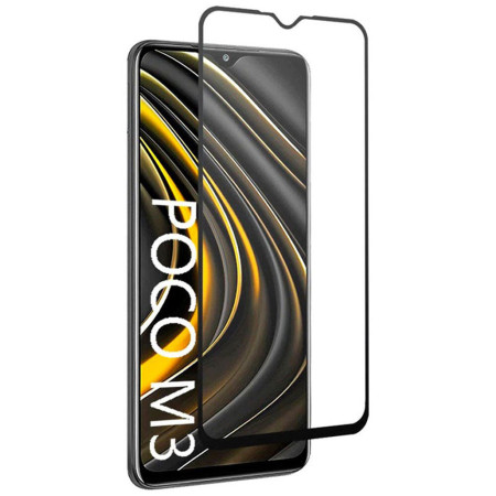 Folie sticla securizata pentru Xiaomi Poco M3, Pro IAO3, Acopera tot ecranul, Full Glue cu lipire completa, 9H, 3D,HTPMAG, Neagra