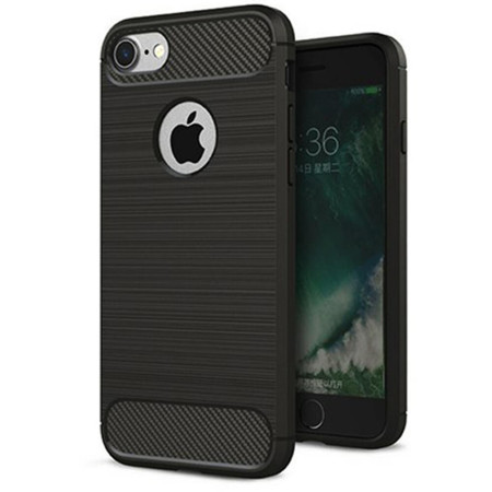 Husa compatibila cu Apple iPhone 7/iPhone 8/ iPhone SE II TPU Carbon, Negru