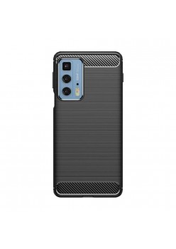 Husa Carbon compatibila cu Motorola Moto Edge 20 Pro, Flexibila HTP , Black