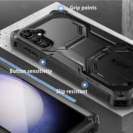 Husa pentru Samsung Galaxy S23 FE + Folie, I-Blason Armorbox, Black