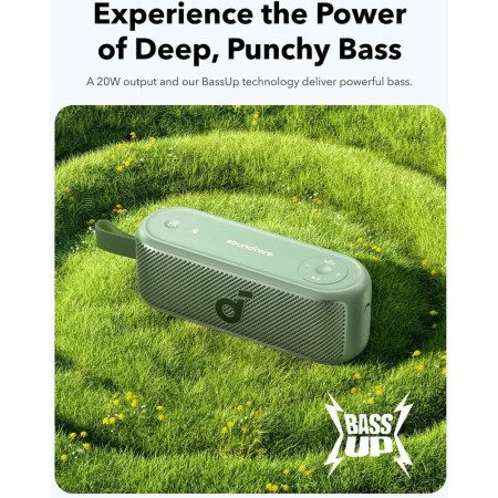 Boxa Portabila Waterproof IPX7, 20W, Anker SoundCore Motion 100, Green