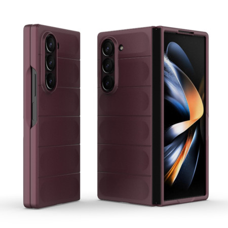 Husa Antisoc pentru Samsung Galaxy Z Fold 6, Margini Anti Alunecare, Magic Shield, Bordeaux