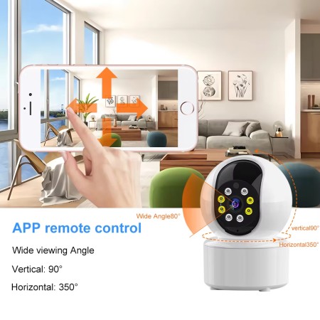 Camera de Supraveghere HD pentru Interior, Zoom, V380 PRO App - Techsuit (Q119) - White