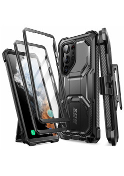 Husa pentru Samsung Galaxy A15 4G / A15 5G si Folie - I-Blason Armorbox, Black