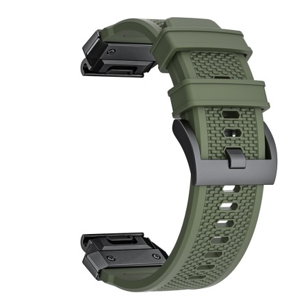 Curea pentru Garmin Fenix 5/5 Plus 6/6 Pro/7/Forerunner 935/945/Approach S60 - Techsuit Watchband QuickFit 22mm (W068) - Green / Black