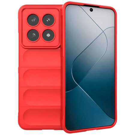 Husa Antisoc pentru Xiaomi 14T - Margini Anti-Alunecare - Shield - Red