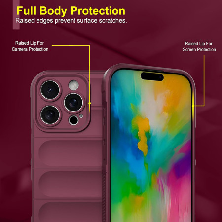 Husa Antisoc pentru Xiaomi 14T Pro - Margini Anti-Alunecare - Shield - Bordeaux