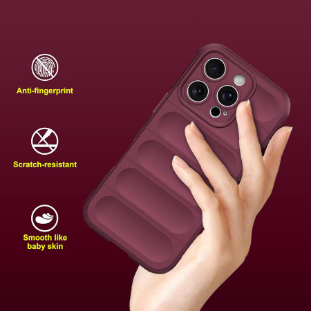 Husa Antisoc pentru Xiaomi 14T Pro - Margini Anti-Alunecare - Shield - Bordeaux