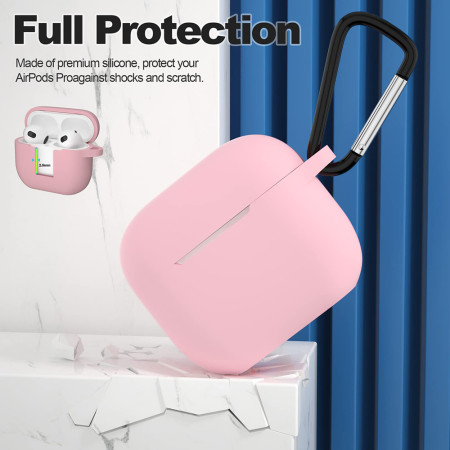 Husa de protectie compatibila Apple AirPods 3, Smooth Ultrathin Material, Pink
